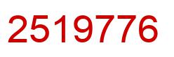 Number 2519776 red image