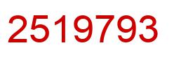 Number 2519793 red image