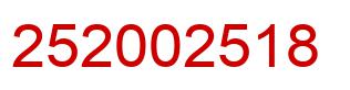 Number 252002518 red image