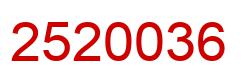 Number 2520036 red image