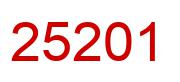 Number 25201 red image