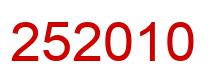 Number 252010 red image