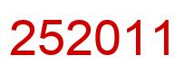 Number 252011 red image