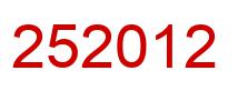 Number 252012 red image