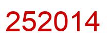 Number 252014 red image