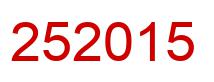 Number 252015 red image