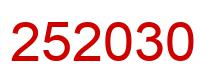 Number 252030 red image