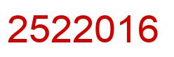 Number 2522016 red image