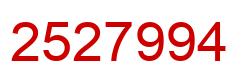 Number 2527994 red image