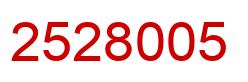 Number 2528005 red image