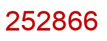 Number 252866 red image
