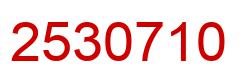 Number 2530710 red image