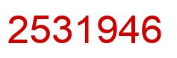 Number 2531946 red image