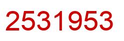 Número 2531953 imagen rojo