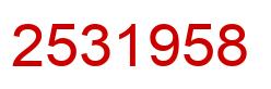 Number 2531958 red image