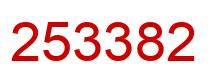 Number 253382 red image