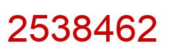Número 2538462 imagen rojo