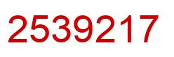 Number 2539217 red image