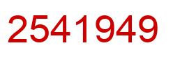 Number 2541949 red image