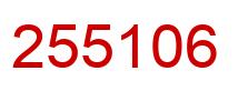 Number 255106 red image