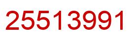 Number 25513991 red image