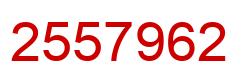 Number 2557962 red image