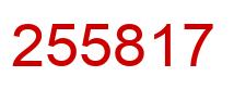 Number 255817 red image