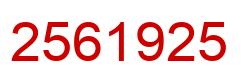 Número 2561925 imagen rojo