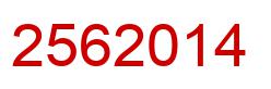 Number 2562014 red image