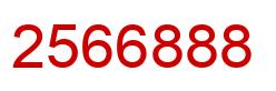 Number 2566888 red image