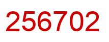 Número 256702 imagen rojo