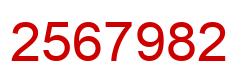 Número 2567982 imagen rojo