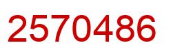 Number 2570486 red image