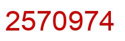 Number 2570974 red image