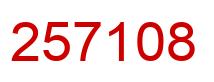 Number 257108 red image