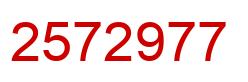 Number 2572977 red image
