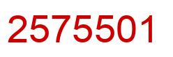 Number 2575501 red image