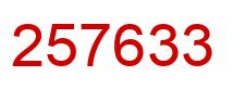 Number 257633 red image