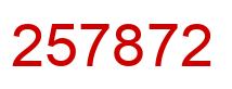 Number 257872 red image