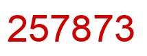 Number 257873 red image