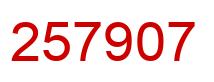Number 257907 red image