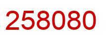Number 258080 red image