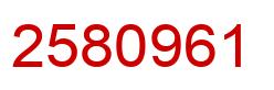 Number 2580961 red image