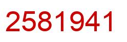 Number 2581941 red image