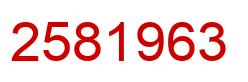 Number 2581963 red image