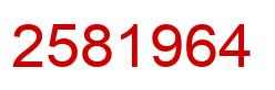 Number 2581964 red image