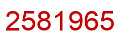 Number 2581965 red image