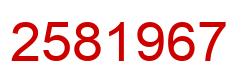 Number 2581967 red image