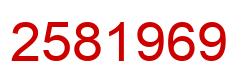 Number 2581969 red image