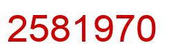 Number 2581970 red image